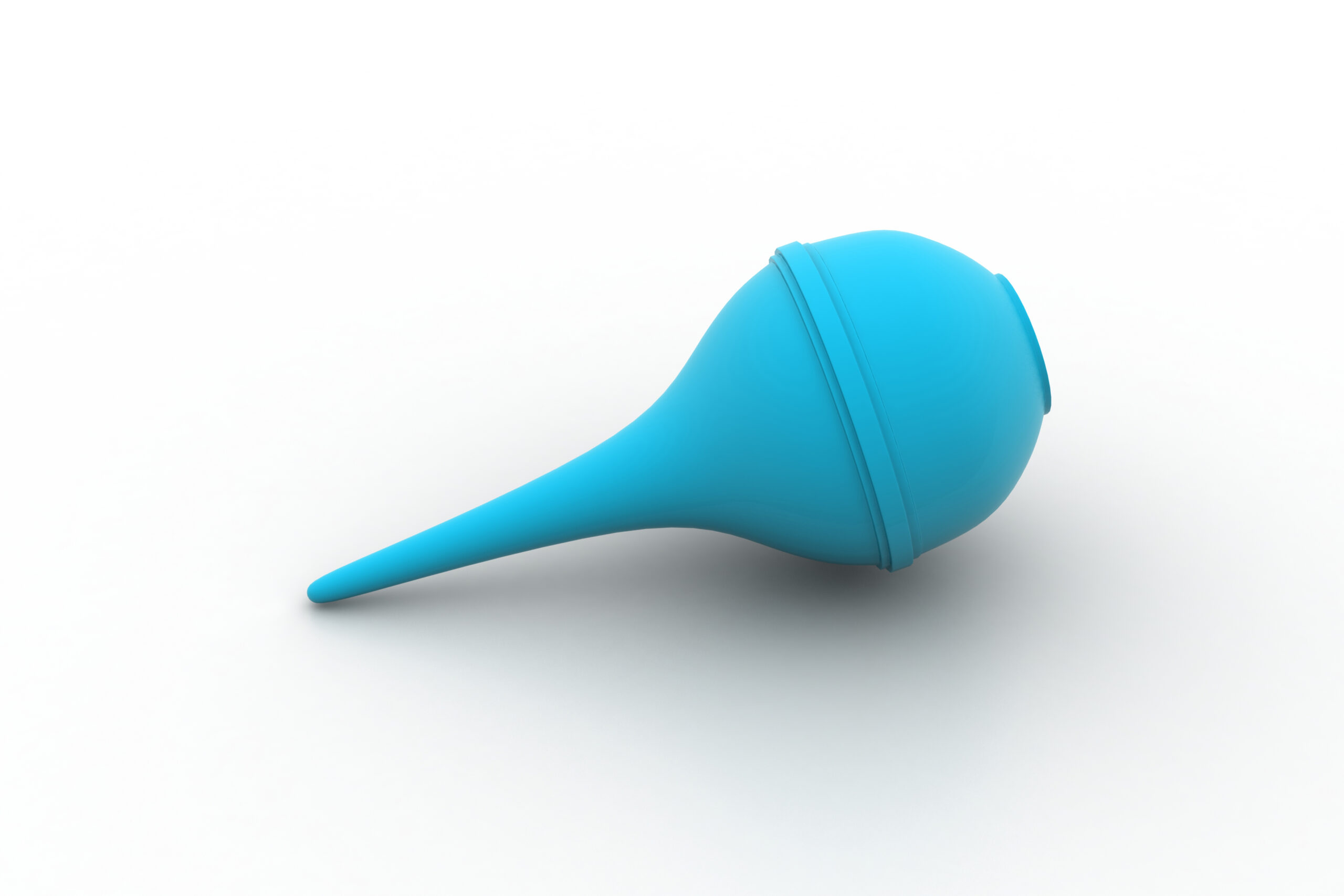 Blue bulb syringe.