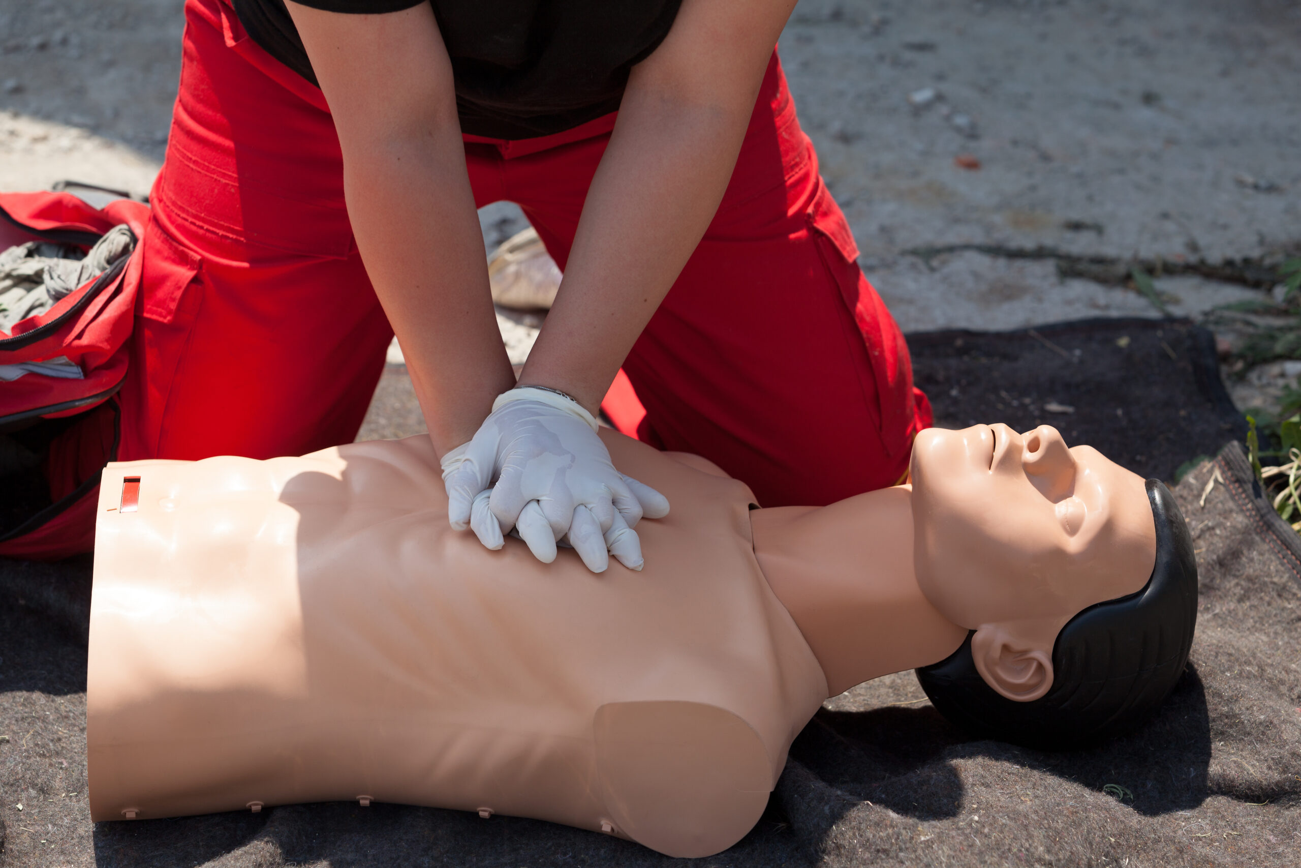 Correct patient compression position.
