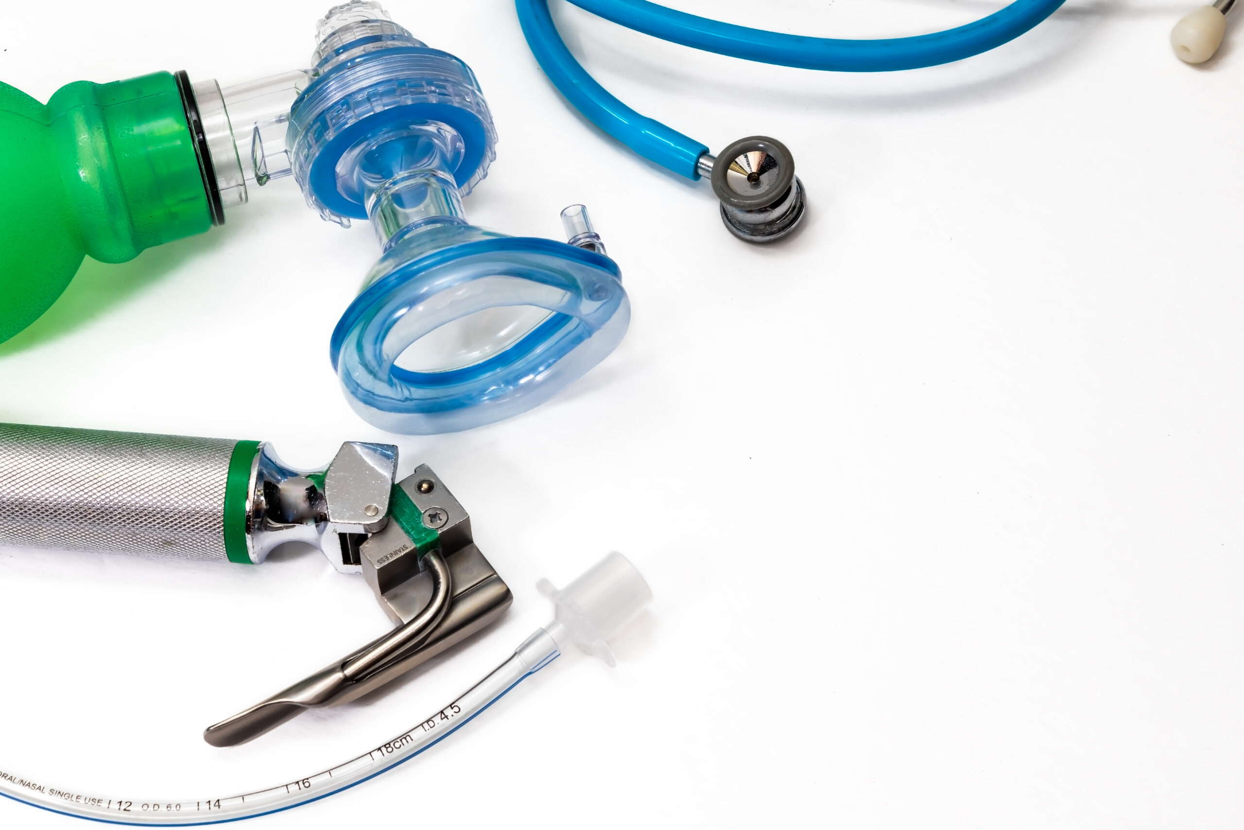 Display of intubation supplies.