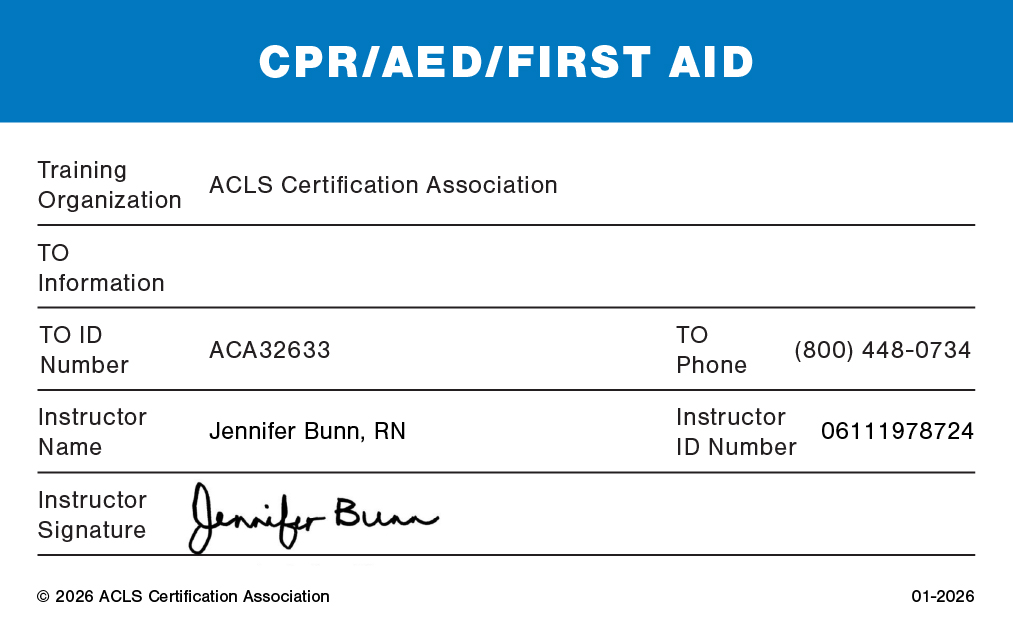 Cpr Recert CPR, AED & First Aid Recertification & Online Renewal | ACLS ...